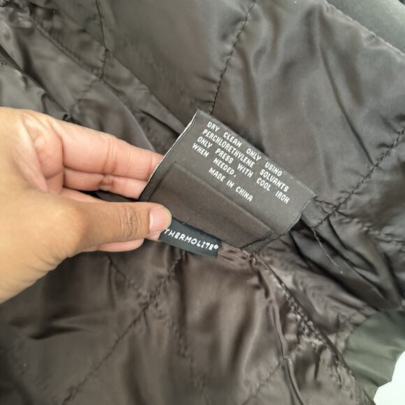 Vtg Andrew Marc Y2K Fur-Trim Parka Utility Jacket Women’s Olive XS - Picture 6 of 12